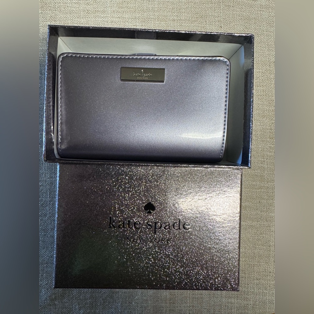 New In Box -Kate Spade Patent Leather Purple Wallet